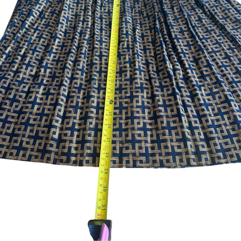 Vintage Pendleton Sophisticates Midi Skirt Sz L Rayon Geometric Lattice Y2K Prep - Picture 6 of 10
